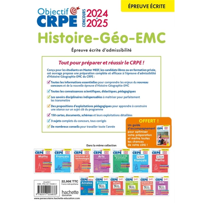 Objectif Crpe Histoire G Ographie Emc Preuve Crite D