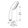 GROHE Douchette a main 3 jets Tempesta 100 28419002 - Limiteur de débit 38,99 €