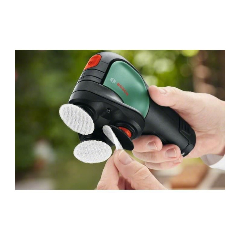 Image secondaire de Ponceuse-Polisseuse Bosch EasyCurvSander 12 PowerForAll (Sans batterie, avec 3 éponges a polir, 9 abrasifs + aspirateur a