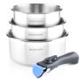 Set de 3 casseroles 16-18-20 cm Arthur Martin AM3710 - Acier Inoxydable 67,99 €