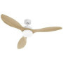 OKLAHOMA Blanc & Bois - Ventilateur de plafond Ø137cm 100W + éclairage L 279,99 €
