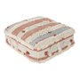 Pouf DKD Home Decor Rayures Orange Blanc 60 x 60 x 25 cm Boho 199,99 €