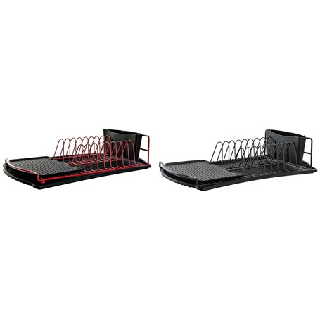 Égouttoir pour Évier DKD Home Decor Noir Rouge Métal polypropylène 47,5  55,99 €
