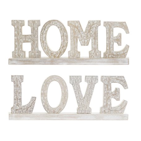 Figurine Décorative DKD Home Decor 40,5 x 5 x 15 cm Blanc Décapé (2 Unit 72,99 €
