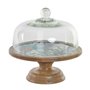 Plateau apéritif DKD Home Decor Verre Naturel Vert Bois de manguier Trop 151,99 €