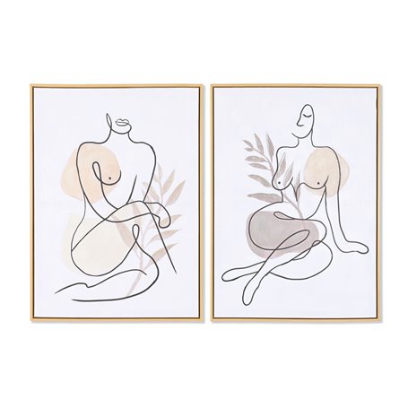 Cadre DKD Home Decor 50 x 3,5 x 70 cm Abstrait Scandinave (2 Unités) 129,99 €