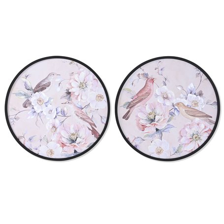Cadre DKD Home Decor Romantique Oiseaux 70 x 3 x 70 cm (2 Unités) 129,99 €