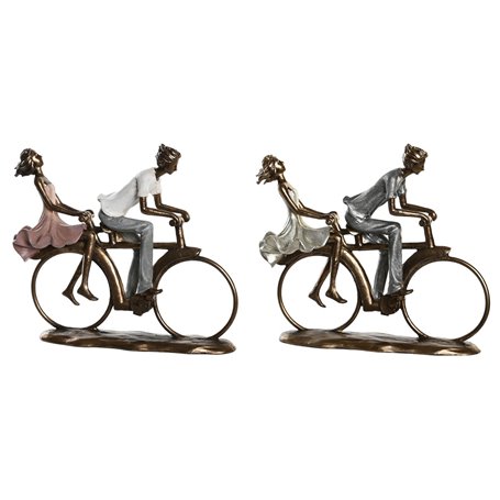 Figurine Décorative DKD Home Decor 27 x 9,5 x 23 cm Rose Doré Blanc (2 U 89,99 €