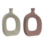 Vase DKD Home Decor 16 x 6 x 24 cm Beige Rose Aluminium (2 Unités) 69,99 €