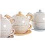 Jeu de Théière DKD Home Decor Bleu Rose Jaune 750 ml Dolomite (3 Unités) 64,99 €