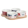 Ensemble à apértif DKD Home Decor 19,7 x 19,7 x 1 cm Naturel Rouge Bleu  30,99 €