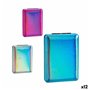 Miroir de Poche Métallisé 2,5 x 8,5 x 6,2 cm (12 Unités) 54,99 €
