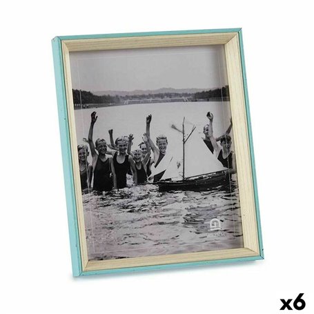 Cadre photo Verre Bleu Blanc 3 x 27 x 22 cm Bois MDF (6 Unités) 59,99 €