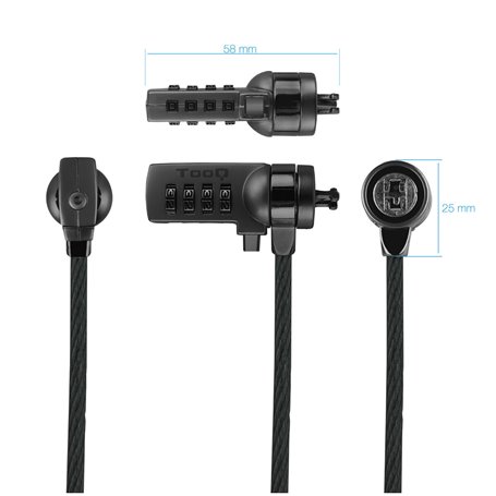 Câble de sécurité TooQ Ordinateur Portable PC 1,5 m 17,99 €