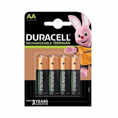 Piles Rechargeables AA DURACELL 1300 mAh 20,99 €