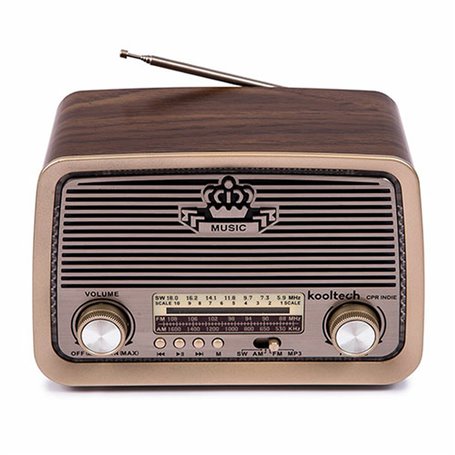 Radio Kooltech Am/Fm/Sw Bluetooth Marron 40,99 €