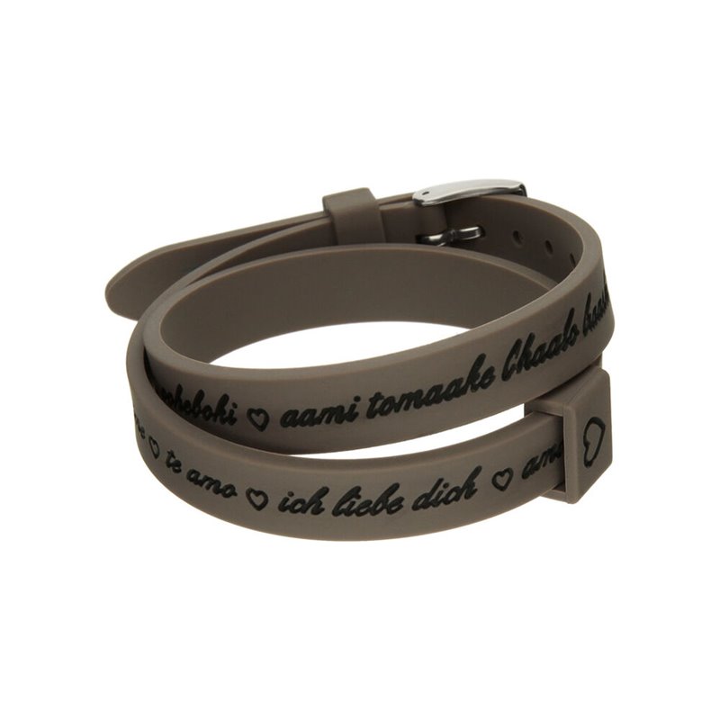 Bracelet Femme il mezzometro I LOVE YOU SILVER - BRACCIALE IN Silicone/Silicone BRACELET