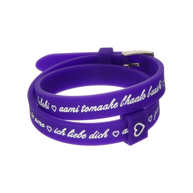 Bracelet Femme il mezzometro I LOVE YOU SILVER - BRACCIALE IN Silicone/Silicone BRACELET