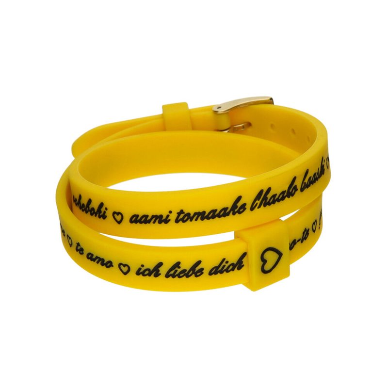 Bracelet Femme il mezzometro I LOVE YOU GOLD - BRACCIALE IN Silicone/Silicone BRACELET