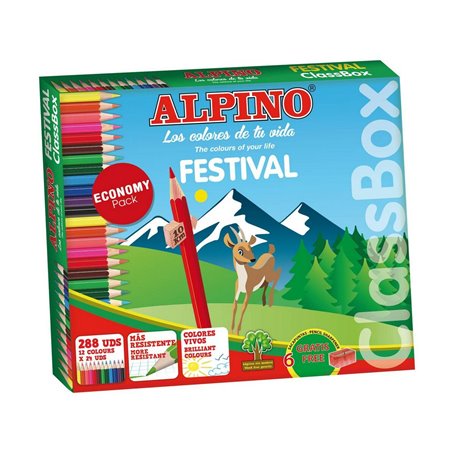 Crayons de couleur Alpino Festival 288 Unités 59,99 €
