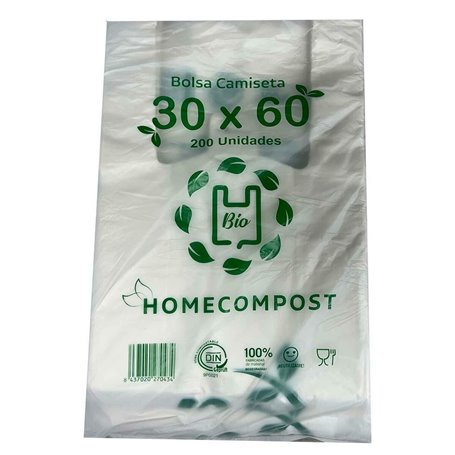 Sac à Achats Blanc Biodégradable 200 Unités 30 x 60 cm 52,99 €
