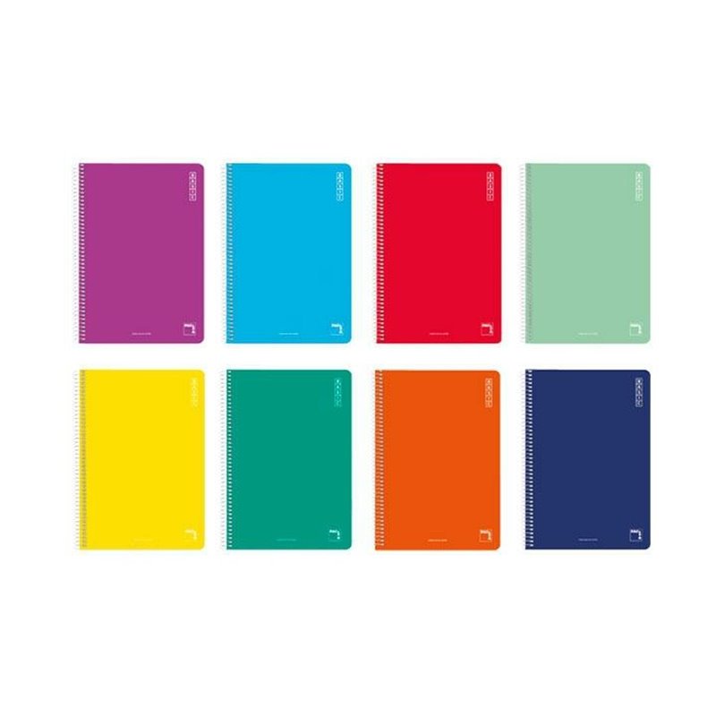 Cahier Pacsa Basic Multicouleur quarto 10 Pièces 80 Volets