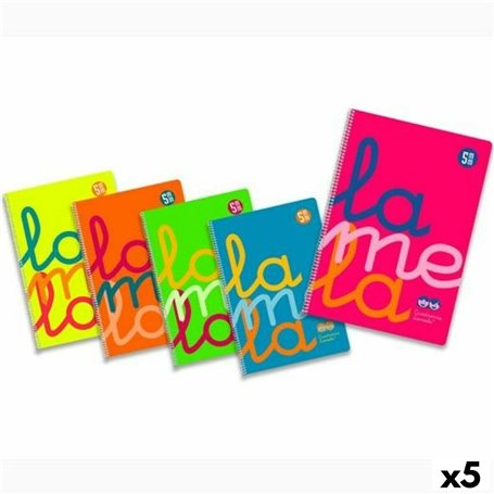 Lot de cahiers Lamela Multicouleur 80 Volets quarto (5 Unités) 51,99 €
