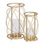 Bougeoir Verre Doré Métal 17 x 17 x 30 cm (2 Unités) 77,99 €