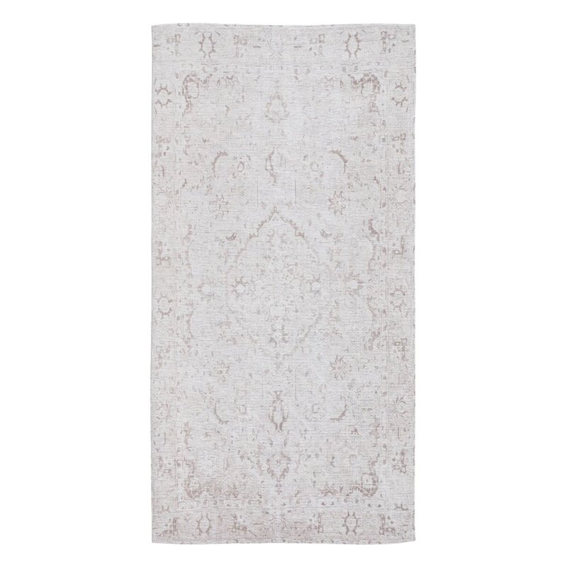 Tapis 80 x 150 cm Polyester Coton Taupe
