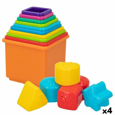 Blocs Empilables PlayGo 10,5 x 9 x 10,5 cm 16 Pièces 4 Unités 81,99 €