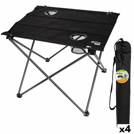 Table Piable Aktive Noir Textile 61 x 51 x 50 cm (4 Unités) 159,99 €