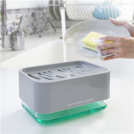 Distributeur de Liquide Vaisselle2 en 1 Pushoap InnovaGoods 18,99 €