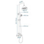 ROUSSEAU Colonne de douche avec robinet mélangeur Retro - Chrome 159,99 €