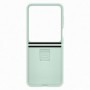 Coque SAMSUNG Z Flip5 en silicone avec anneau - Vert d'eau