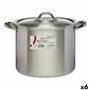 Marmite avec couvercle Ø 24 cm Argenté Aluminium (6 Unités)