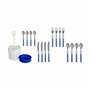 Ensemble de Couverts Bleu Acier inoxydable (8 Unités)