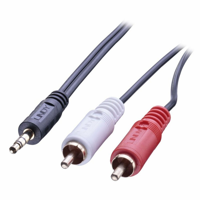 Lindy 35685 câble audio 10 m 2 x RCA 3,5mm Noir