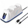 Stealth - Double station de charge pour PS5 Blanc avec Câble Play & Charge