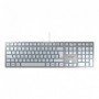 Cherry KC 6000 SLIM Clavier filaire, blanc/argent, USB, Azerty - FR
