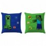 Gamer - Coussin Enfant Minecraft Bleu 35x35 cm