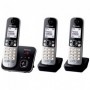 Téléphone Sans Fil Panasonic KX-TG6823 Blanc Noir Noir/Argenté