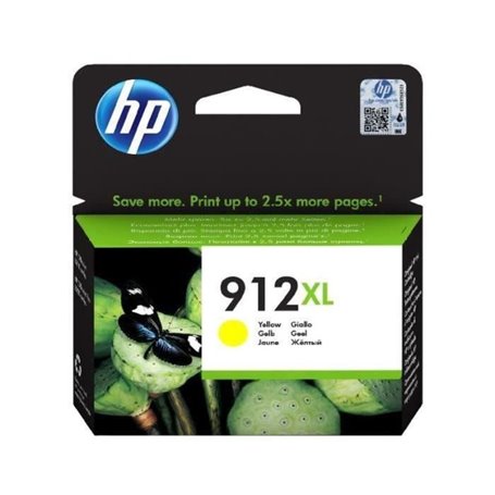 HP 912XL Cartouche d'encre jaune -grande capacité authentique (3YL83AE