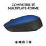 LOGITECH - Souris sans fil ambidextre M171 - Bleu