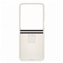 Coque SAMSUNG Z Flip5 en silicone avec anneau - Creme