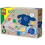SES CREATIVE - Kit de peinture au doigt avec tablier Eco - 100% recycl