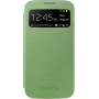 Etui à rabat à zone transparente Samsung EF-CI950V vert pour Galaxy S4