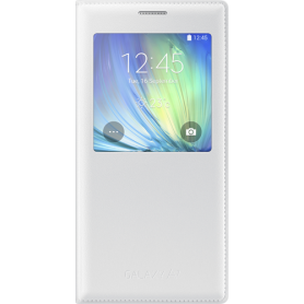 Etui à rabat à zone transparente Samsung EF-CA700BW blanc pour Galaxy 