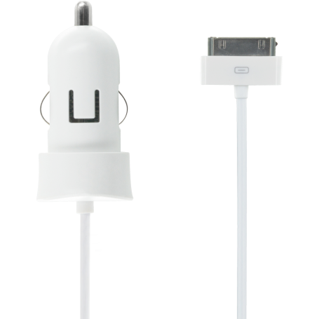 Chargeur allume-cigare filaire blanc 2A connectique 30 broches