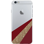 Coque semi-rigide transparente On the line rouge pour iPhone SE (2020)