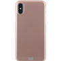 Coque rigide perforée rose doré Colorblock pour iPhone X/XS